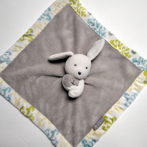 Blankets & Beyond Toys Blankets Beyond Gray Bunny Rabbit Lovey Security Comfort Blanket 5 X